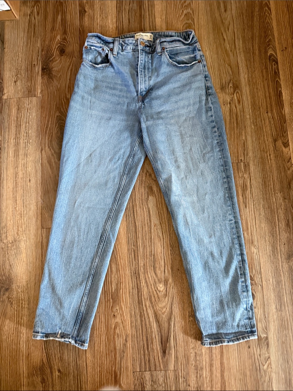 Abercrombie & Fitch Light Blue High-Rise Mom Jeans